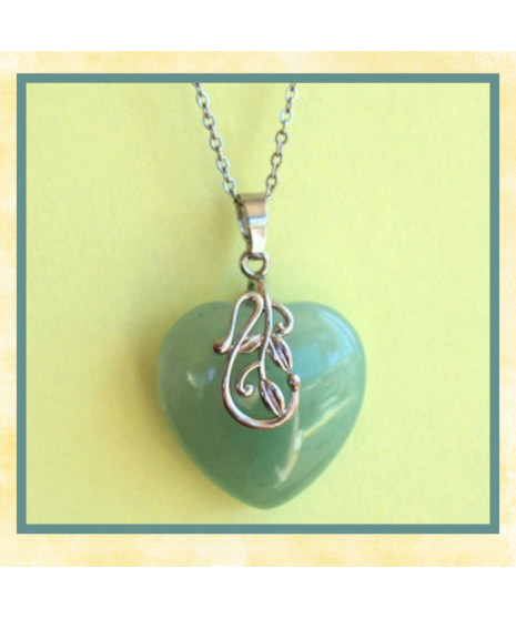 Pendentif Cœur en Aventurine