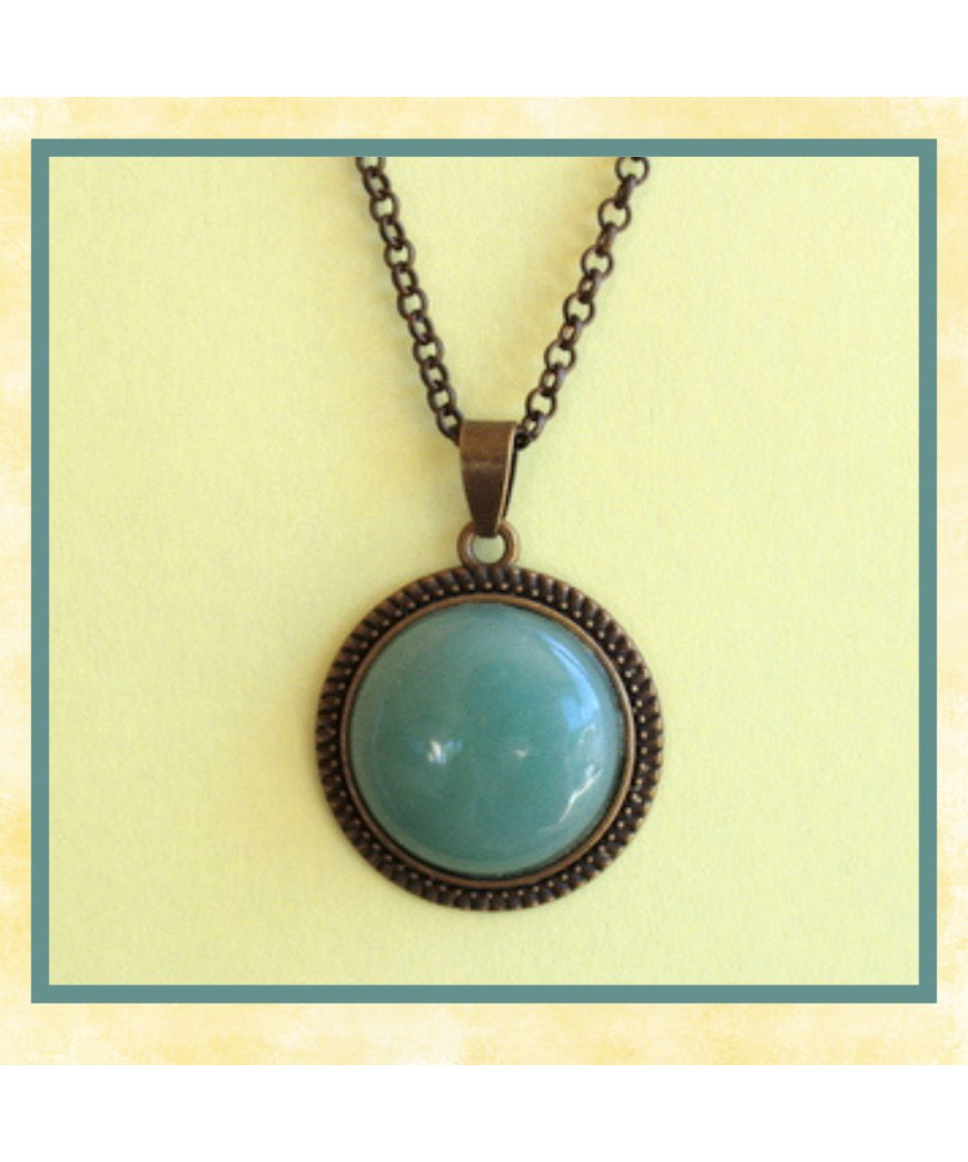 Pendentif rond en Aventurine