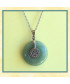 Pendentif Fleur de Vie rond en Aventurine