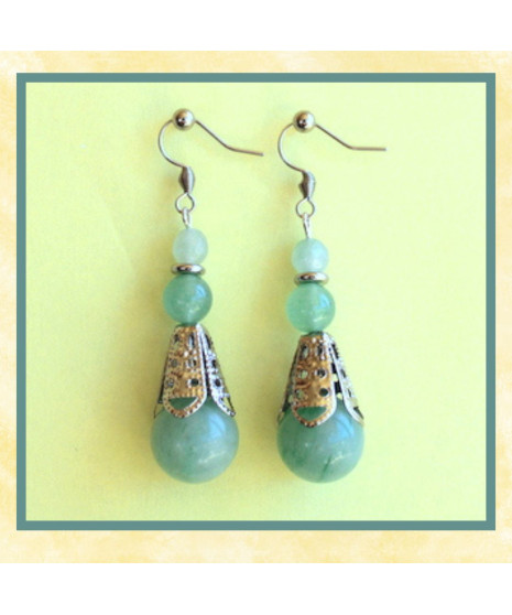 Boucles d'oreilles en Aventurine