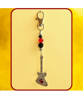 Bijou de sac Guitare en Grenat