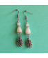 Boucles d'oreilles en Agate blanche
