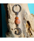 Porte-clefs Chat en Agate orange