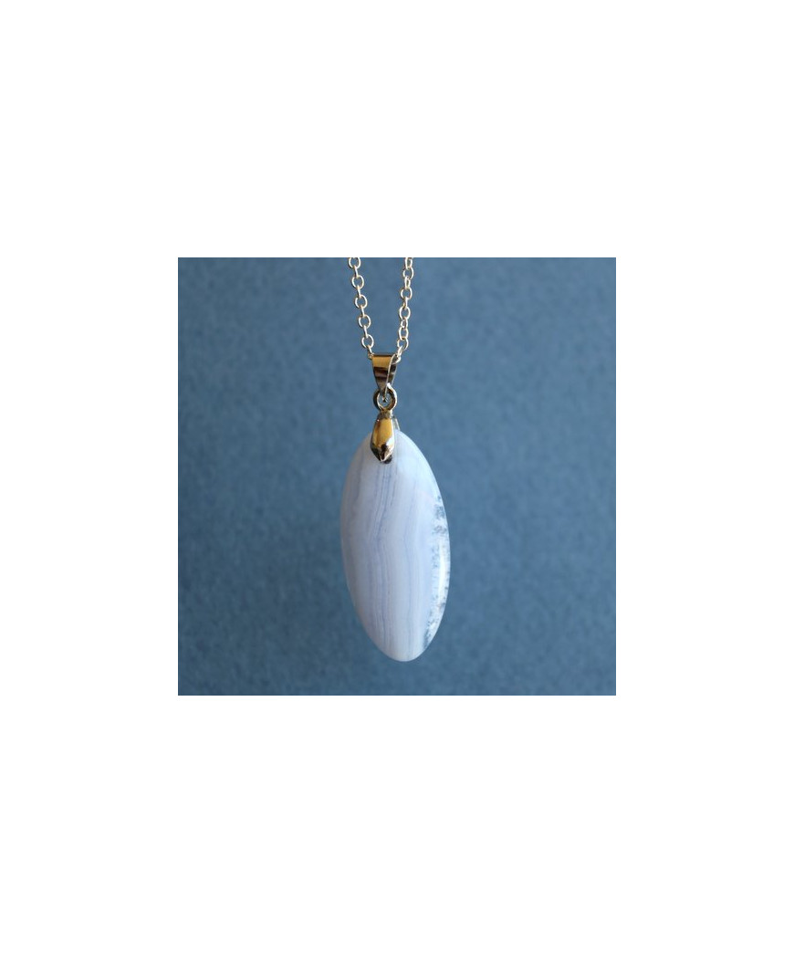 Pendentif Agate blue Lace