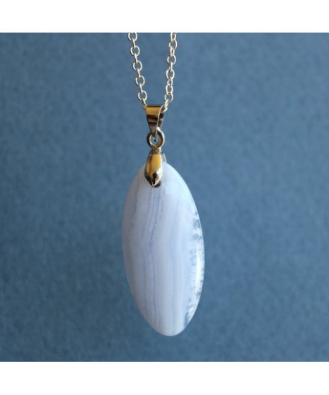 Pendentif Agate blue Lace