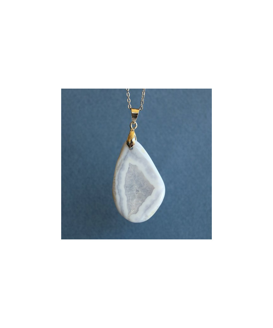 Pendentif Agate blue Lace