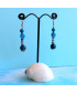 Boucles d'oreilles en Agate bleue