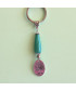 Porte-clefs Arbre de Vie en Agate vert