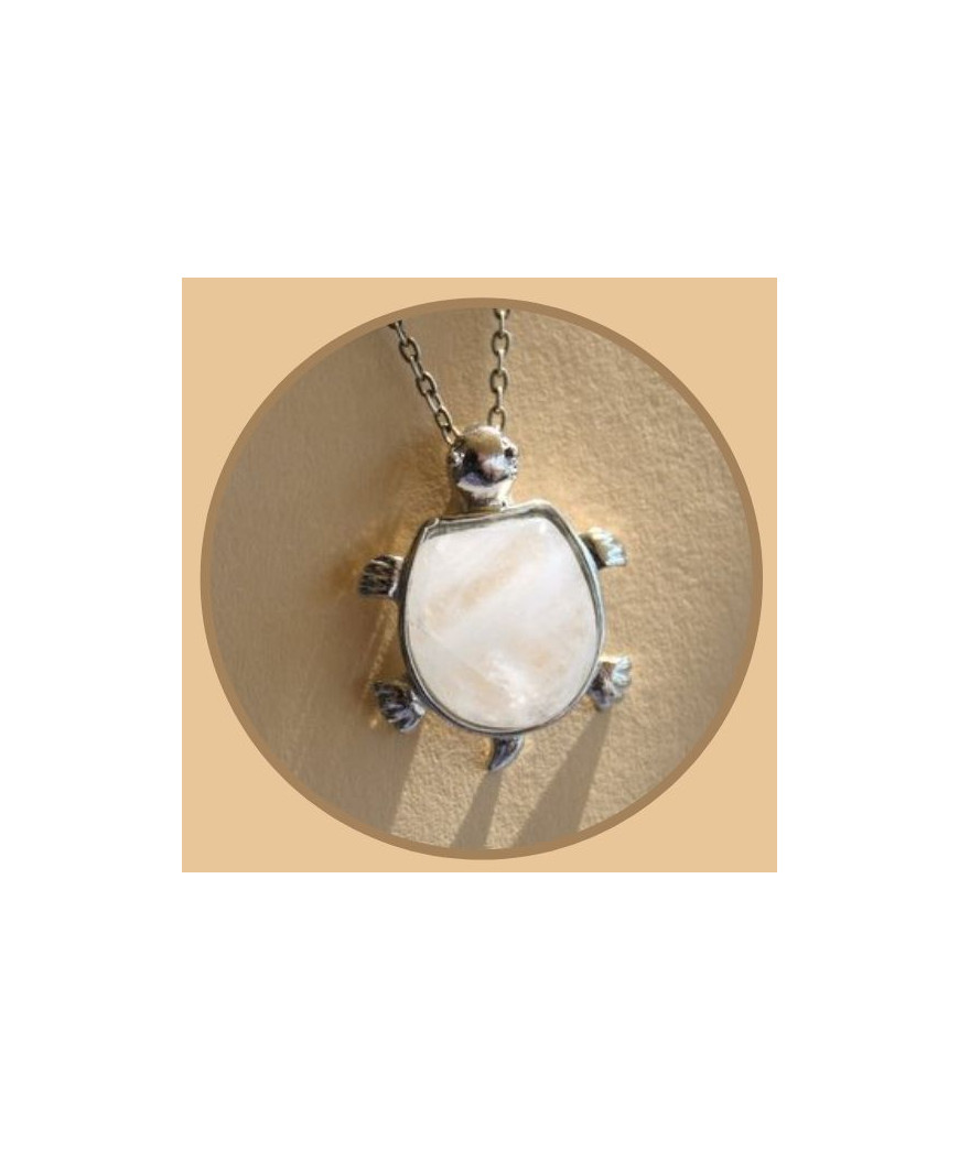 Pendentif Tortue en Cristal de roche