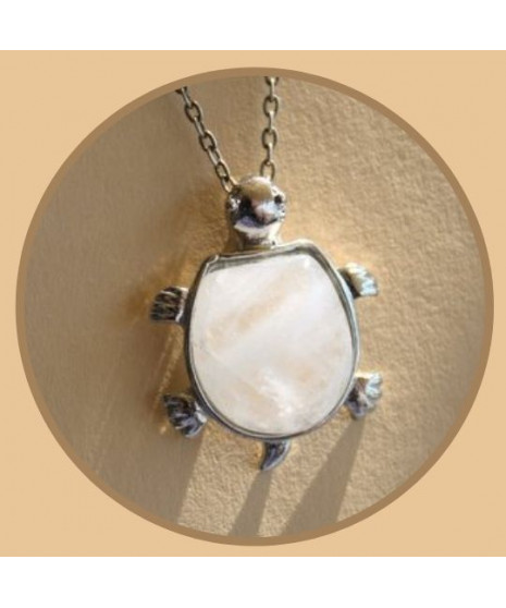 Pendentif Tortue en Cristal de roche