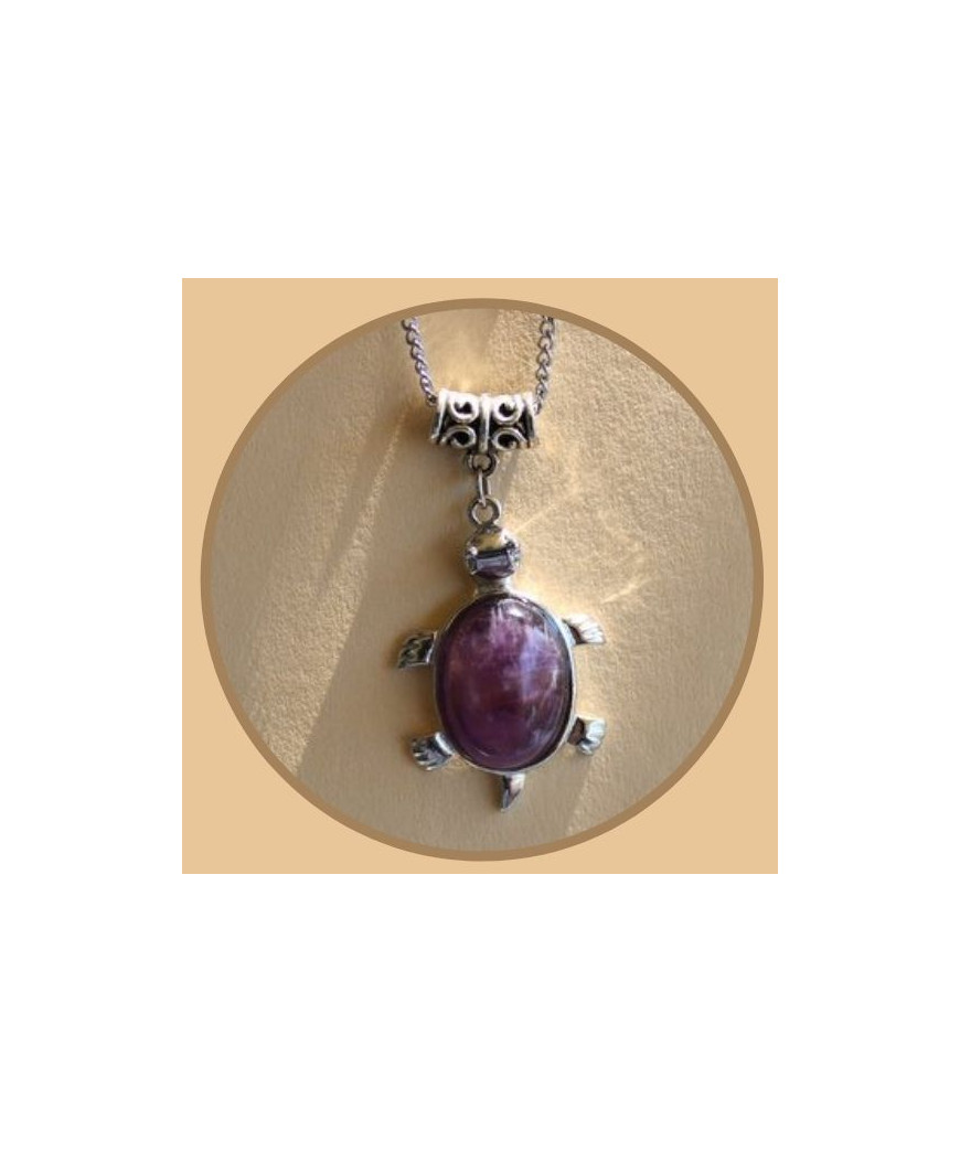 Pendentif Tortue en Améthyste