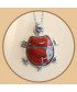 Pendentif Tortue en Jaspe rouge