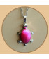 Pendentif Tortue en Agate rose