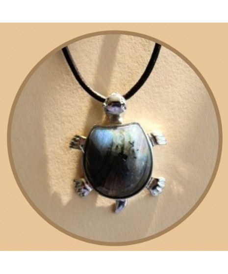 Pendentif Tortue en Jaspe rouge