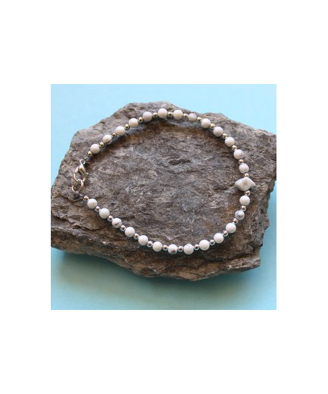 Bracelet fin en Howlite