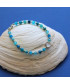 Bracelet fin en Agate bleue