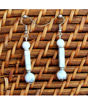 Boucles d'oreilles Howlite