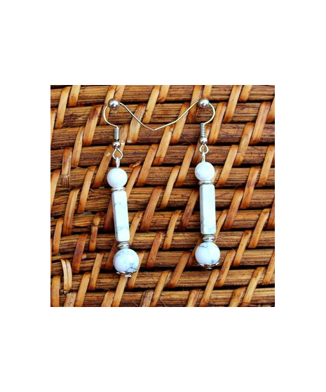 Boucles d'oreilles Howlite