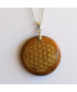Pendentif Fleur de vie en Œil de Tigre