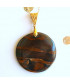 Pendentif rond en Œil de Tigre