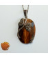 Pendentif Libellule en Œil de Tigre
