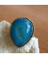 Bague en Agate  druzy bleue