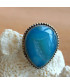 Bague en Agate  druzy bleue