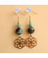 Boucles d'Oreilles Fleur de Vie en Chrysoprase