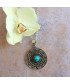 Pendentif rosace en Turquoise