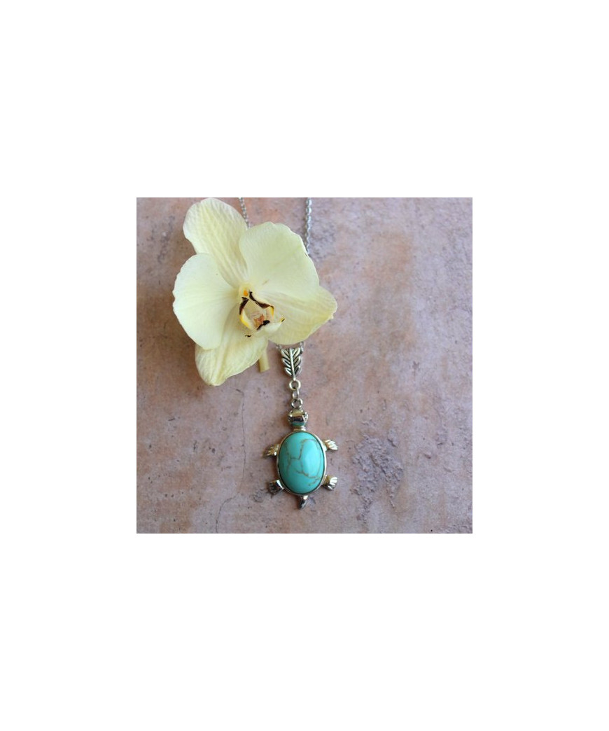 Pendentif Tortue en Turquoise