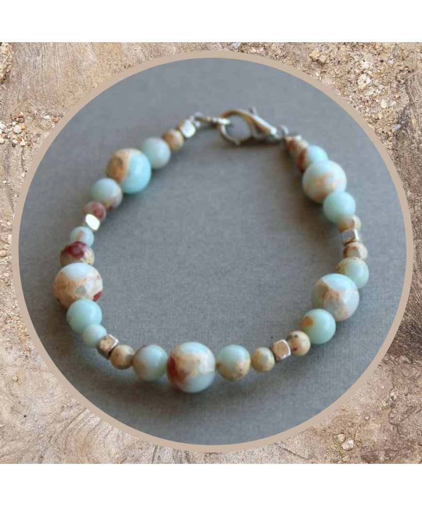 Bracelet en Jaspe peau de serpent