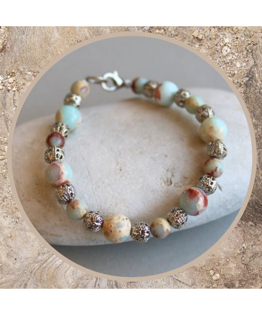 Bracelet en Jaspe peau de serpent