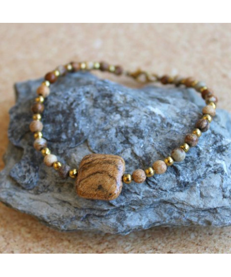 Bracelet en Jaspe Paysage