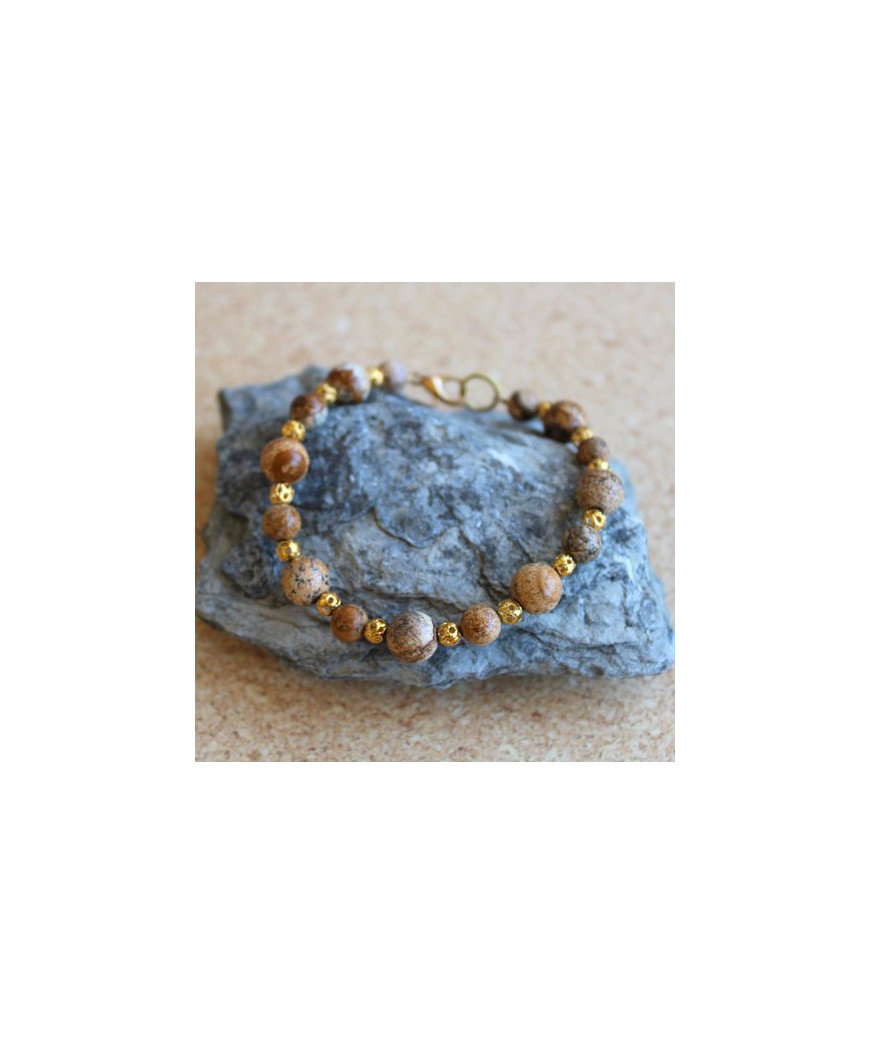 Bracelet en Jaspe Paysage