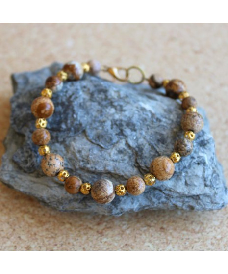 Bracelet en Jaspe Paysage