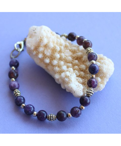 Bracelet en Lépidolite