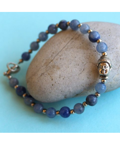 Bracelet Bouddha en Dumortiérite