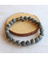 Bracelet en Agate crazy grise