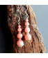 Boucles d'Oreilles en Rhodochrosite