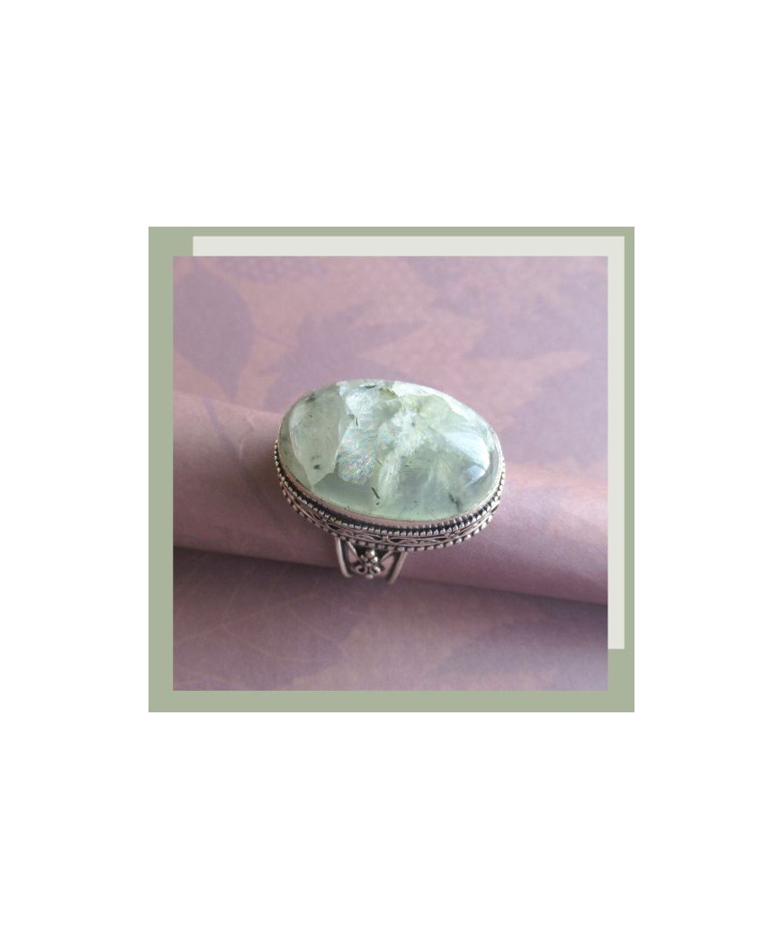 Bague Prehnite