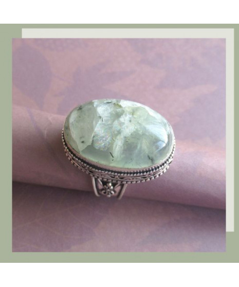Bague Prehnite