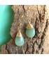 Boucles d'oreilles dorées en Aventurine