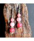 Boucles d'Oreilles en Rhodochrosite