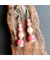 Belles Boucles d'Oreilles en Rhodochrosite