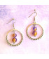 Boucles d'oreilles en Amétrine