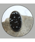 Bague en Obsidienne Flocons de neige