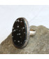 Bague en Obsidienne Flocons de neige