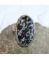 Bague en Obsidienne Flocons de neige