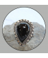Bague en Obsidienne Flocons de neige