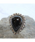 Bague en Obsidienne Flocons de neige